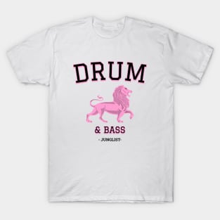 DRUM & BASS - College Font (black) T-Shirt